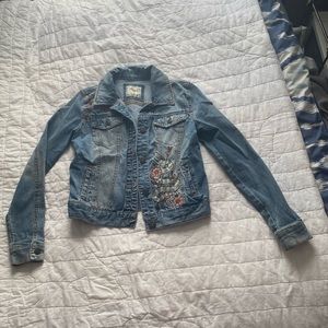 Embroidered jean jacket